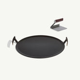 Round Carbon Steel Griddle Set