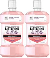 Listerine Clinical Solutions Gum Health Mouthwash, ICY Mint | Antiseptic | 500 mL | Pack of 2 | Prevents Buildup