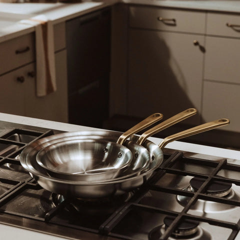 Stainless Clad Frying Pan Set