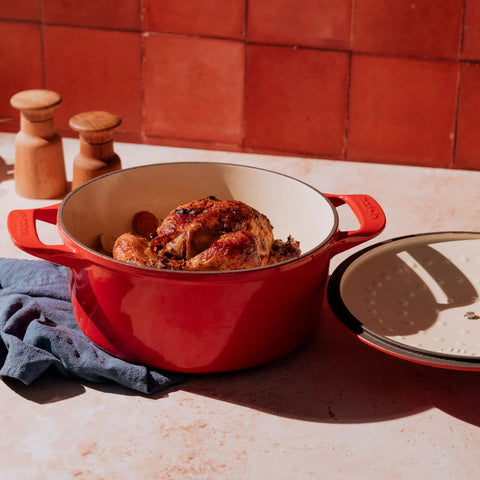 Round Enameled Cast Iron Dutch Oven