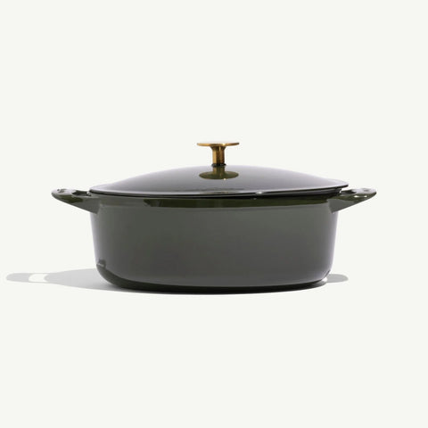 Oval Enameled Cast Iron Dutch Oven