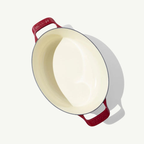 Oval Enameled Cast Iron Dutch Oven