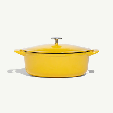 Oval Enameled Cast Iron Dutch Oven