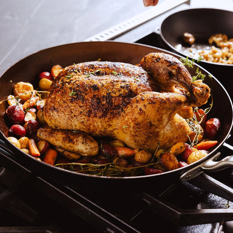 Seasoned Carbon Steel Frying Pan